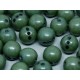RounTrio® Beads 6 mm Chalk White Teal Luster- 25 pz