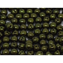 RounTrio® Beads 6 mm Jet Red Luster- 25 pcs