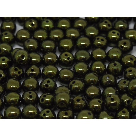 RounTrio® Beads 6 mm Jet Red Luster- 25 pz