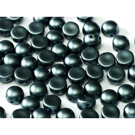 Cabochon Doppio Foro 6 mm Pastel Dark Grey - 10 pz