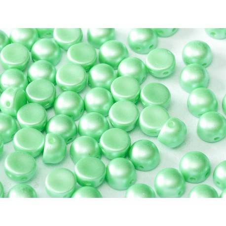 Cabochon Doppio Foro 6 mm Pastel Light Green - 10 pz