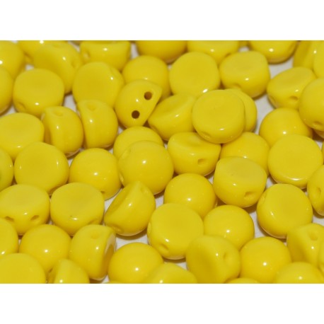 Cabochon Doppio Foro 6 mm Opaque Lemon - 10 pz