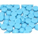 Cabochon Doppio Foro 6 mm Opaque Turquoise Blue - 10 pz