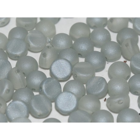 Cabochon Doppio Foro 6 mm Crystal Celsian Full Matted - 10 pz