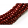 Perle Cerate in Vetro 8 mm Cranberry - 25 Pz
