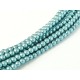 Perle Cerate in Vetro 3 mm Pearl Shell Silver Blue - 50 Pz