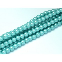 Perle Cerate in Vetro 3 mm Pearl Shell Turquoise - 50 Pz