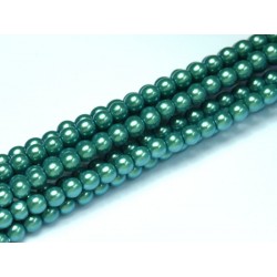 Perle Cerate in Vetro 3 mm Pearl Shell Dark Turquoise - 50 Pz