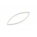 Brass Marquise Link 42 x 16 mm Silver Tone - 1 pc
