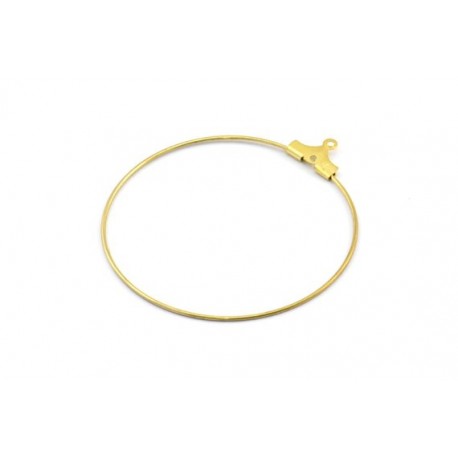 Brass Earring Hoop/Circle Link 40 mm Openable - 1 pc