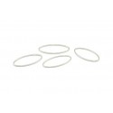 Connettore Ovale Liscio 30 x 15 mm in Ottone , Color Argento -1 pz