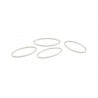 Connettore Ovale Liscio 30 x 15 mm in Ottone , Color Argento -1 pz