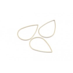 Connettore Goccia Liscio 38 x 25 mm in Ottone Color Argento -1 pz