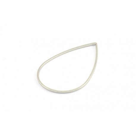 Connettore Goccia Liscio 47x 30 mm in Ottone Color Argento -1 pz