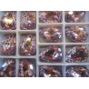 Cabochon Goccia Vetro Alta Qualità 13x18 mm Amethyst/Patina Retinata Argentata - 1 pz