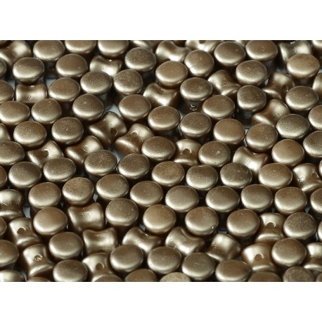 Diabolo Shape Beads 6x4 mm Pastel Light Brown - 30 pz