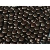 Diabolo Shape Beads 6x4 mm Pastel Dark Brown - 30 pz