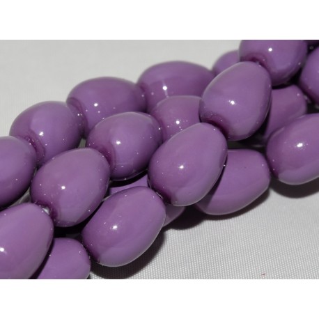 Gocce/Pere di Boemia Lisce 11 x 8 mm Hollyhock Purple - 4 pz