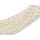 Rice Pearl in vetro di Boemia 6x4 mm Bright White - 25 Pz