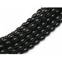 Rice Pearl in vetro di Boemia 6x4 mm Black - 25 Pz