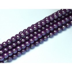 Glass Pearls 3 mm Pearl Shell Grape Satin - 50 pcs