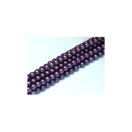 Perle Cerate in Vetro 3 mm Pearl Shell Grape Satin - 50 Pz